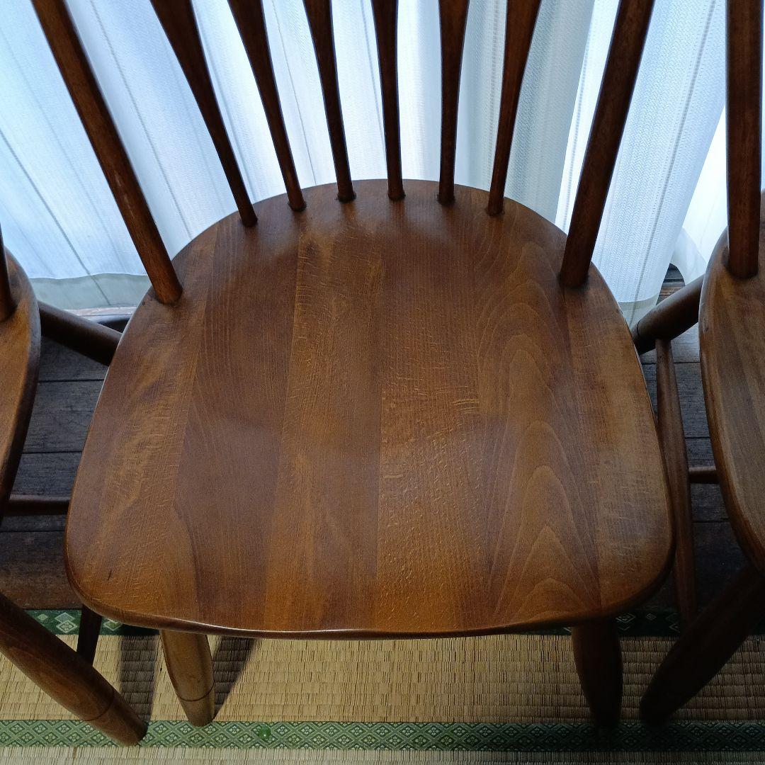 柏木工（KASHIWA） ヴィンテージ　ウィンザーチェア4脚