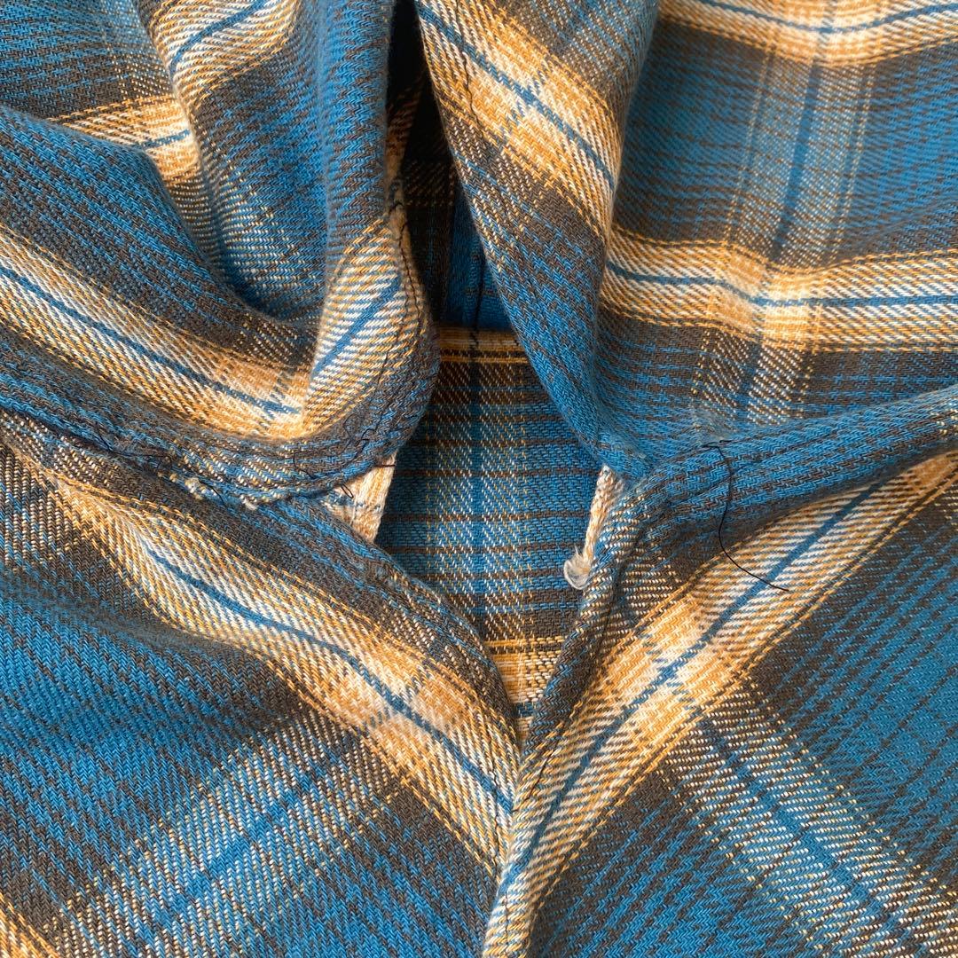 50s 60s BIG YANK ネルシャツ マチ付 シャドーチェック オンブレ