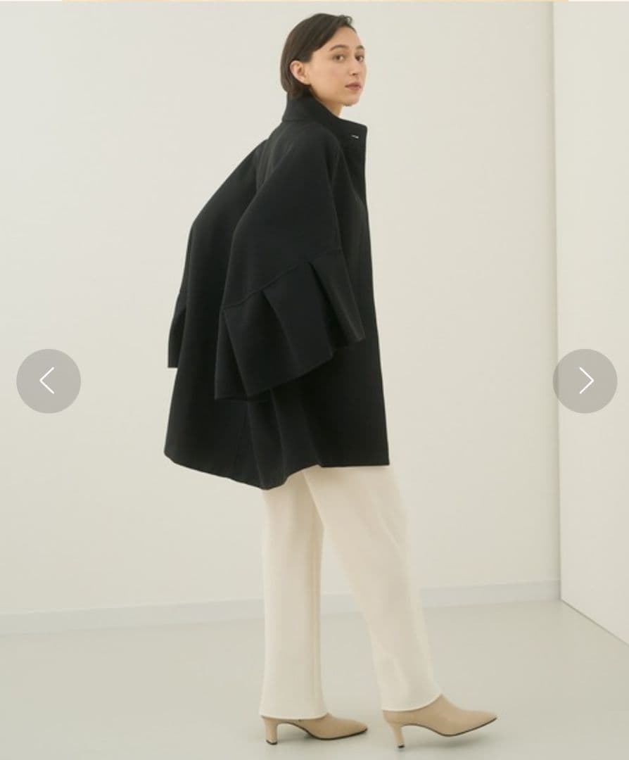 美品✨ANAYI 22AW カルゼリバーケープコート ポンチョ ブラック 38