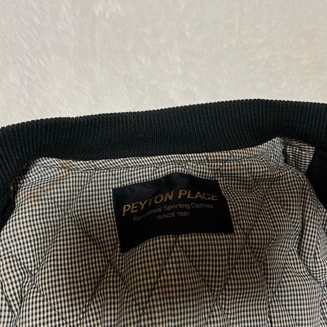PEYTON PLACE スタジャン赤黒 カウレザー 刺繍 希少 ビンテージ
