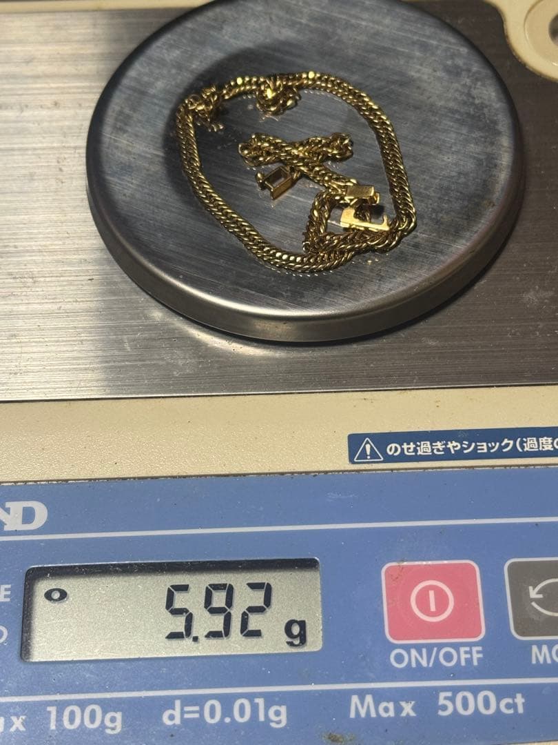 k18喜平アンクレット 5.92g 24cm6面W 検索6g