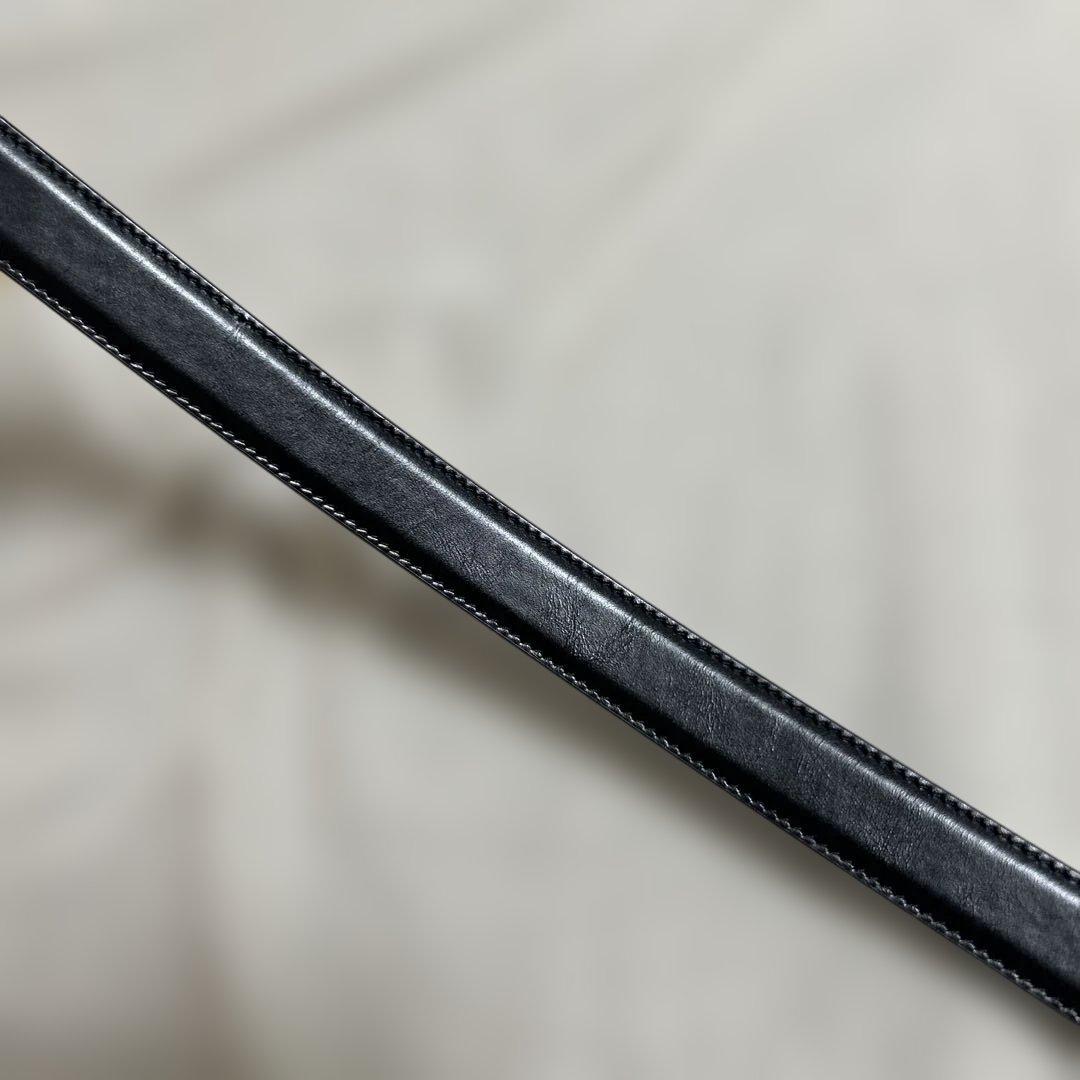 CELINE 黒 トリオンフレザーベルト