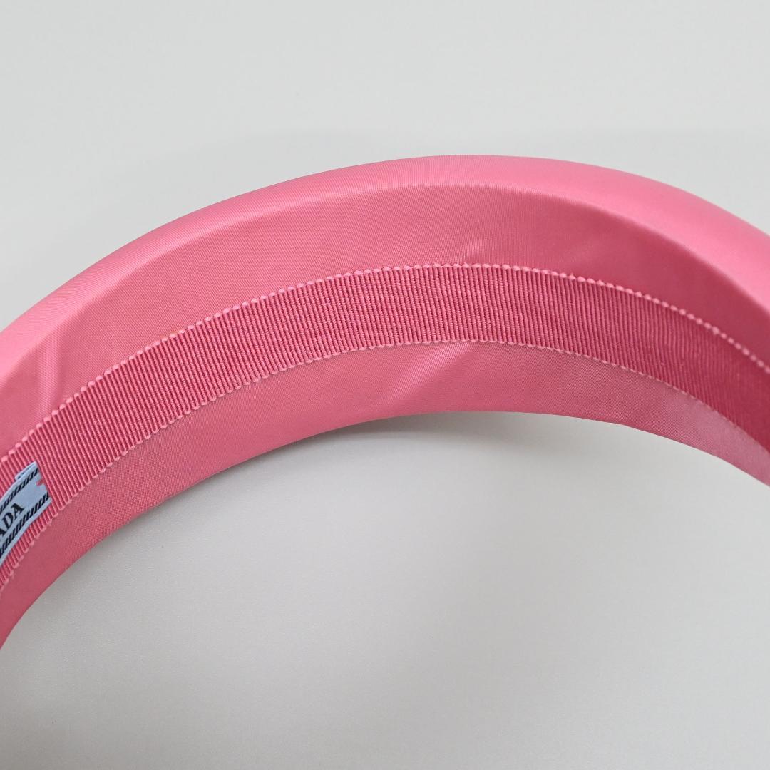 ▽□ □ 46905☆プラダ ヘッドバンド カチューシャ 三角ロゴ