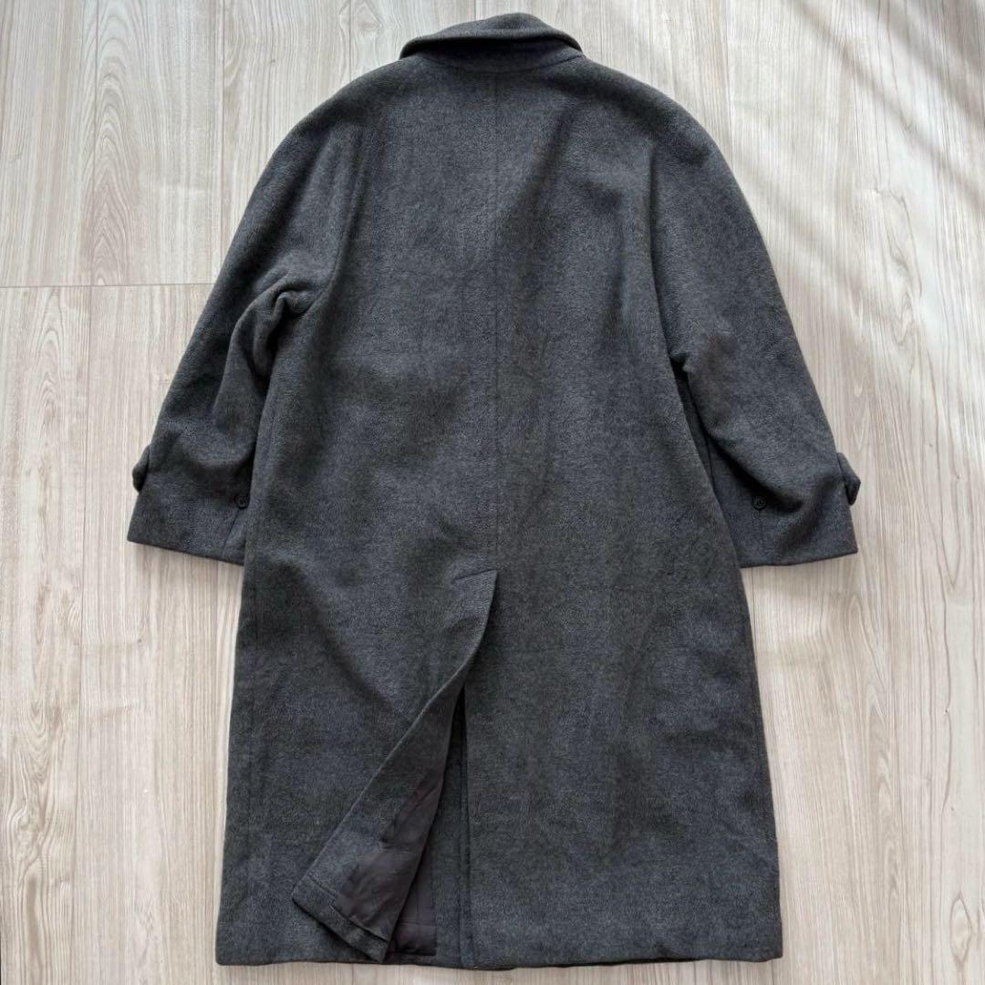 Burberry's カシミヤ ロングコート グレー M ステンカラー 比翼