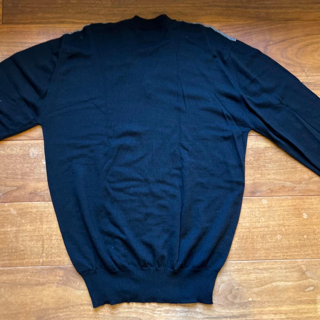 完売人気モデル】鎌倉シャツ スタンドカラーニット ネイビー 48 NM1055