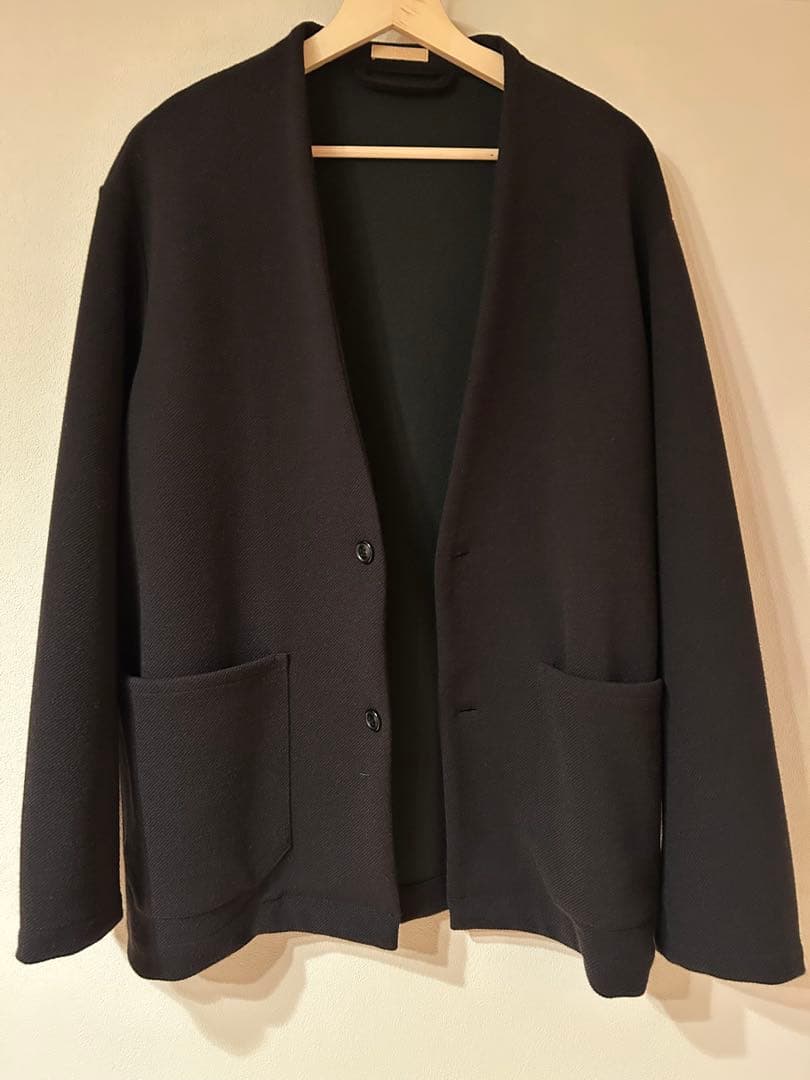 LAMOND (ラモンド) ノーカラージャケット カーディガンブラックsize3