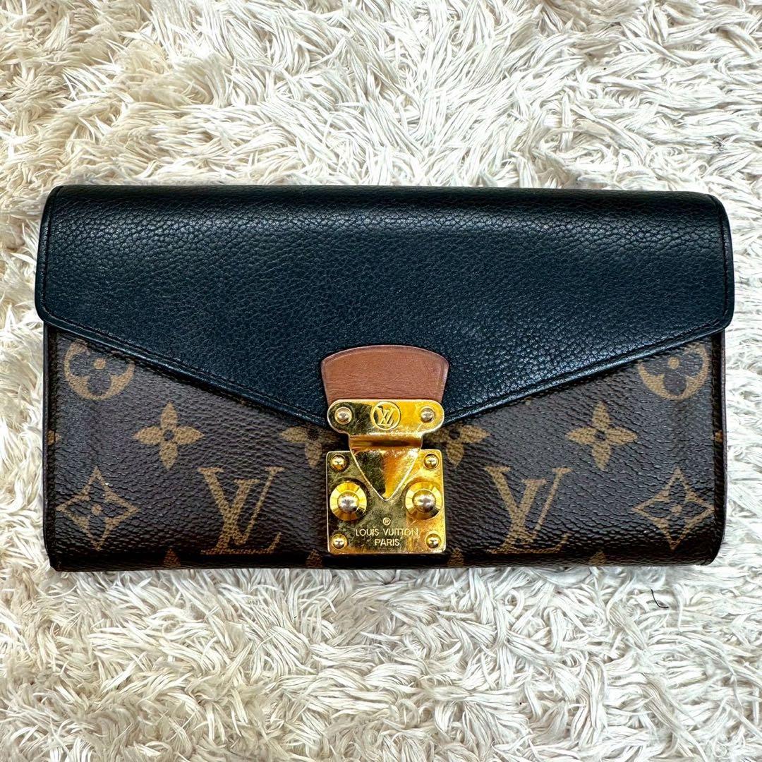 【美品】ルイヴィトン 長財布 ブラウン ポルトフォイユ パラス M58415