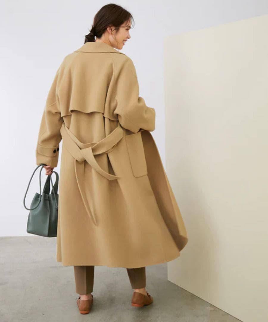 【ROPE】リバーメルトントレンチコート　38 ベージュ