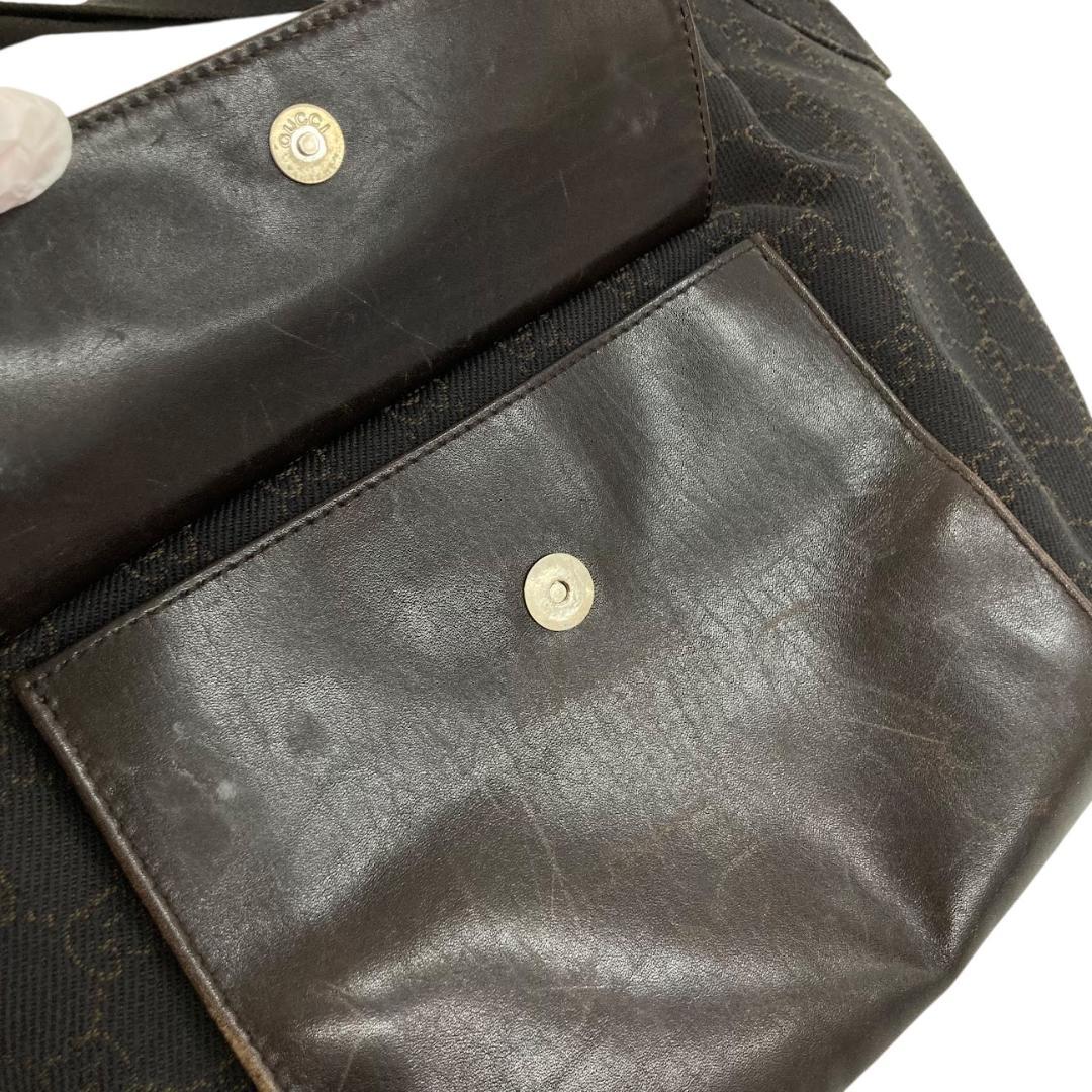 GUCCI グッチ ボディバッグ GGキャンバス レザー 101679 茶系 - メルカリ