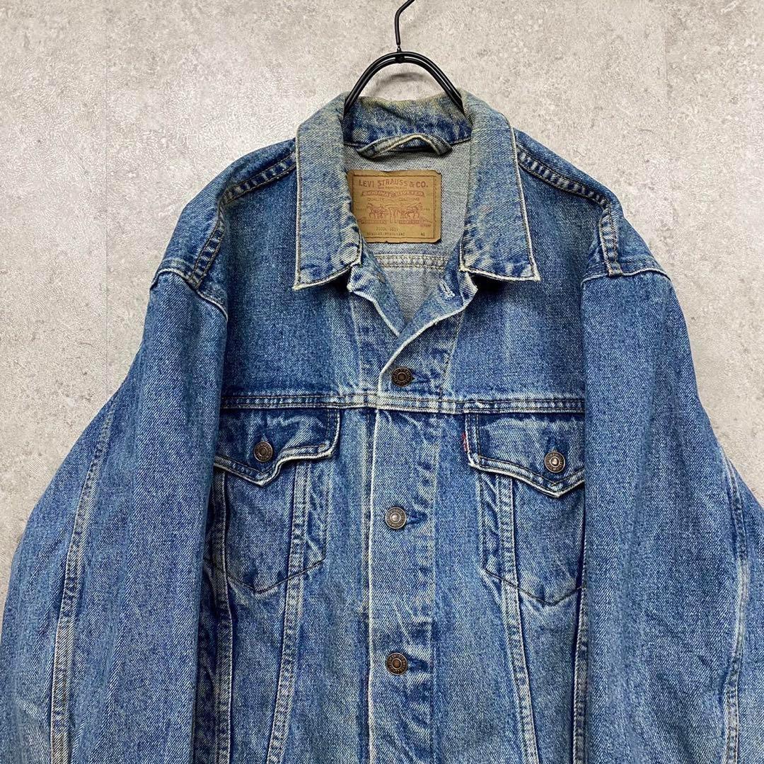 古着カナダ製90s◆リーバイス デニムジャケット インディゴブルー メンズL