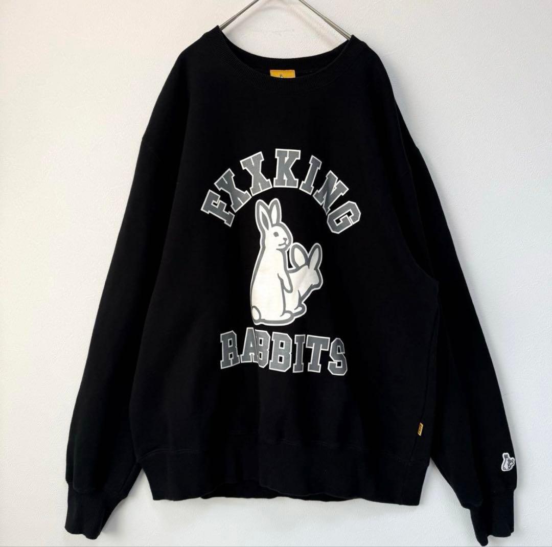 美品✨】FR2 エフアールツー ファッキンラビット スウェット 兎 黒 L