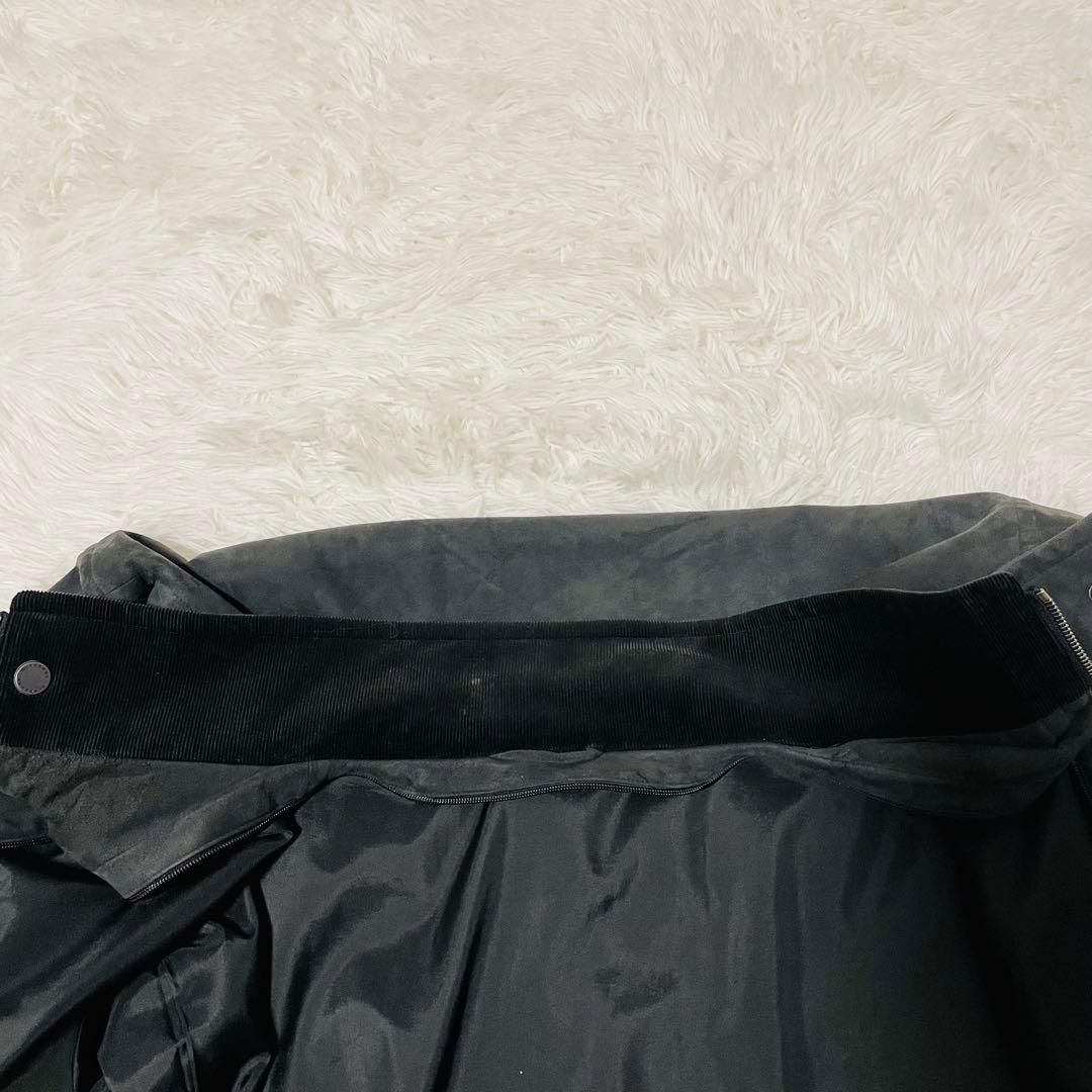 バーバリーロンドン　フェイクレザー　ステンカラーコート　ノバチェックライナー　L