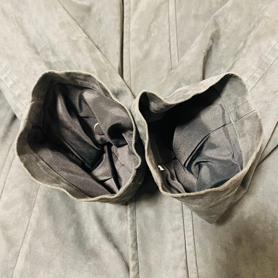 バーバリーロンドン　フェイクレザー　ステンカラーコート　ノバチェックライナー　L