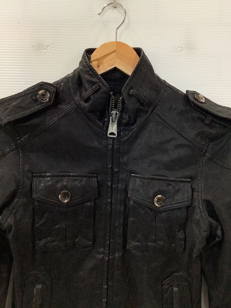 ★10.23◎A782◎BuffaloBobsレザージャケット◎山羊革◎ブラック