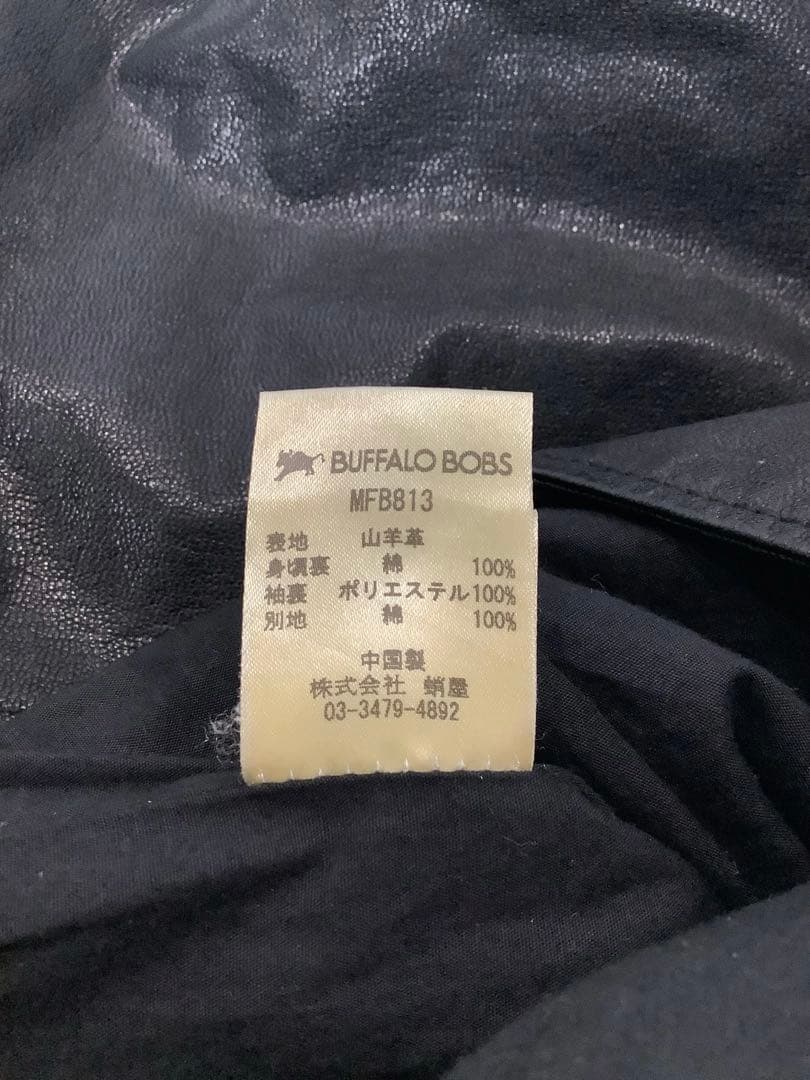 ★10.23◎A782◎BuffaloBobsレザージャケット◎山羊革◎ブラック
