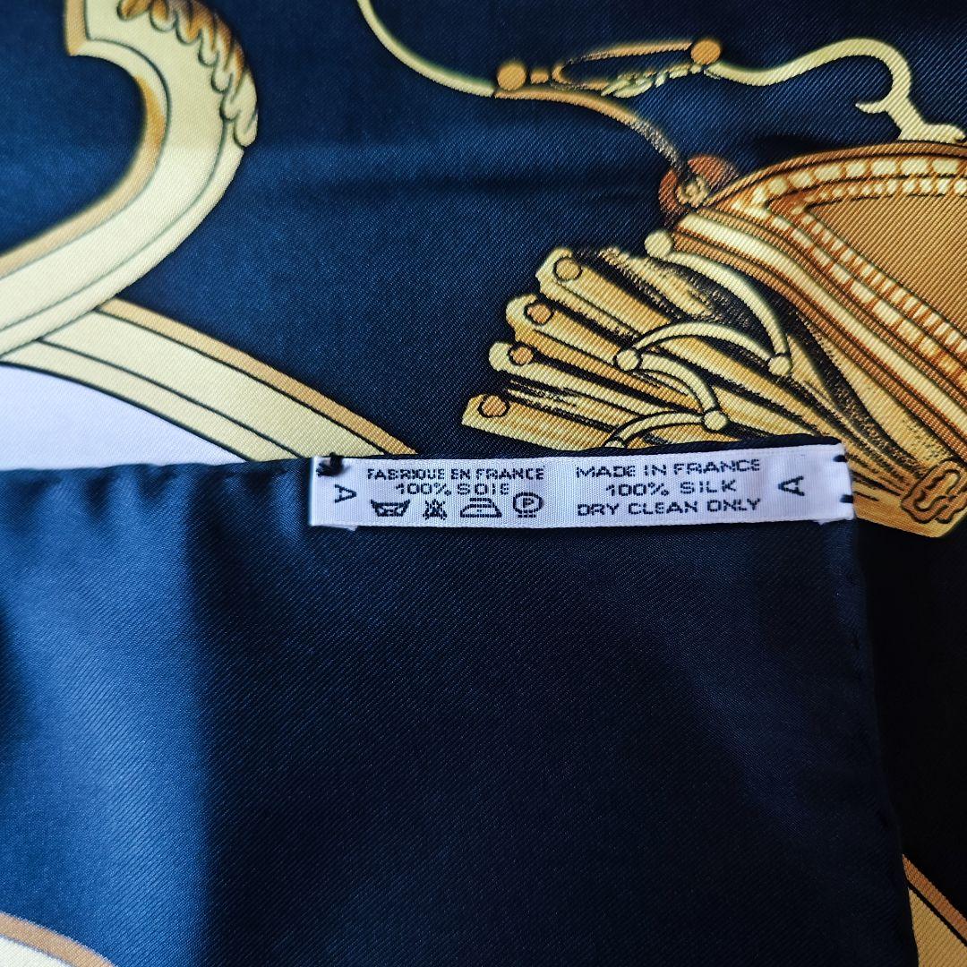 【未使用級】HERMESエルメス カレ90 SPRINGS スプリング ブラック