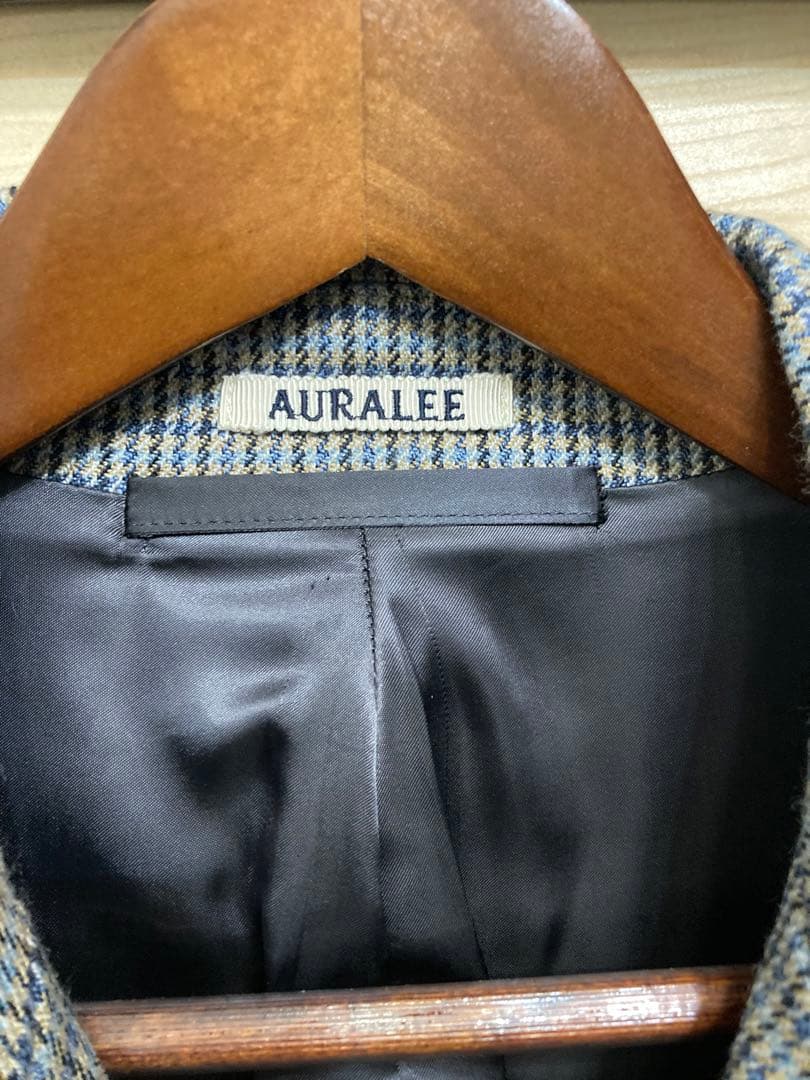 AURALEE 19AW チェック柄 ステンカラーコート