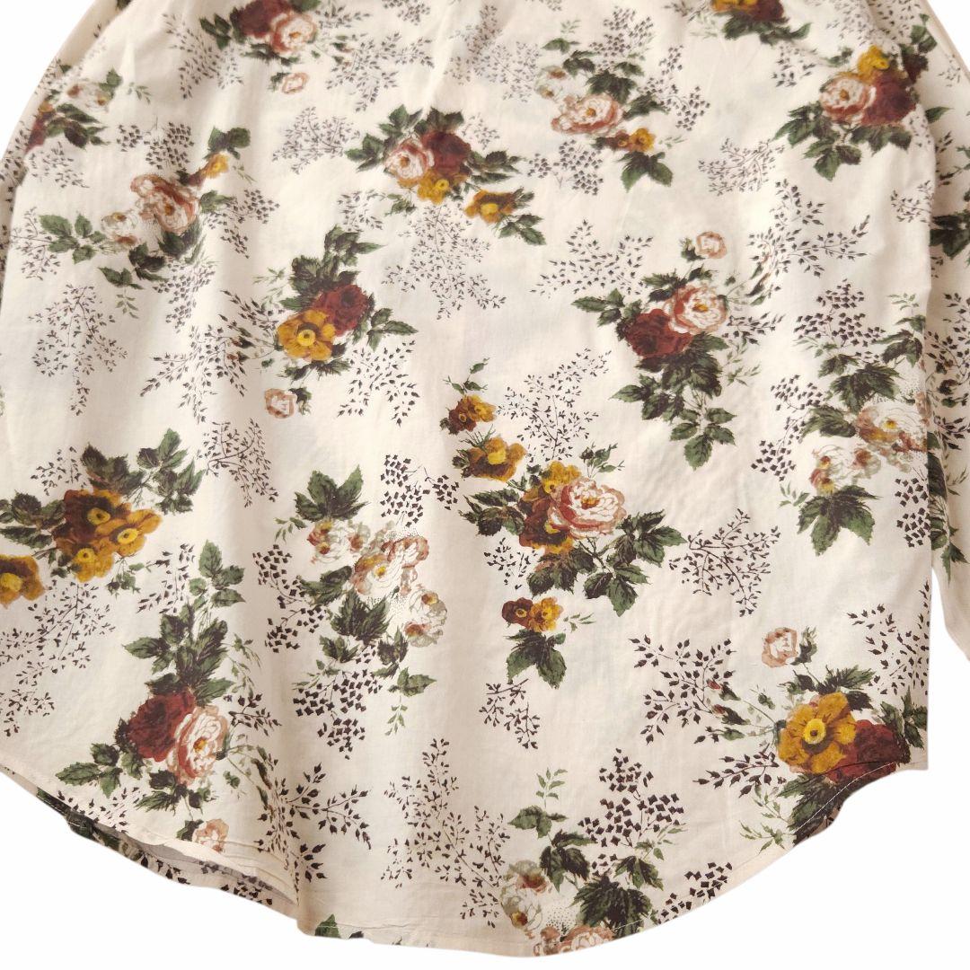 キャバン 花柄 長袖コットンシャツ Lサイズ オーバーサイズ 極美品