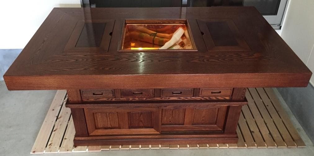 囲炉裏 火鉢 テーブル7点セット