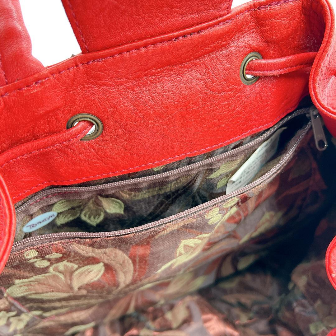 美品 IBIZA リュック　バックパック　花モチーフ　レザー A4可能 f308