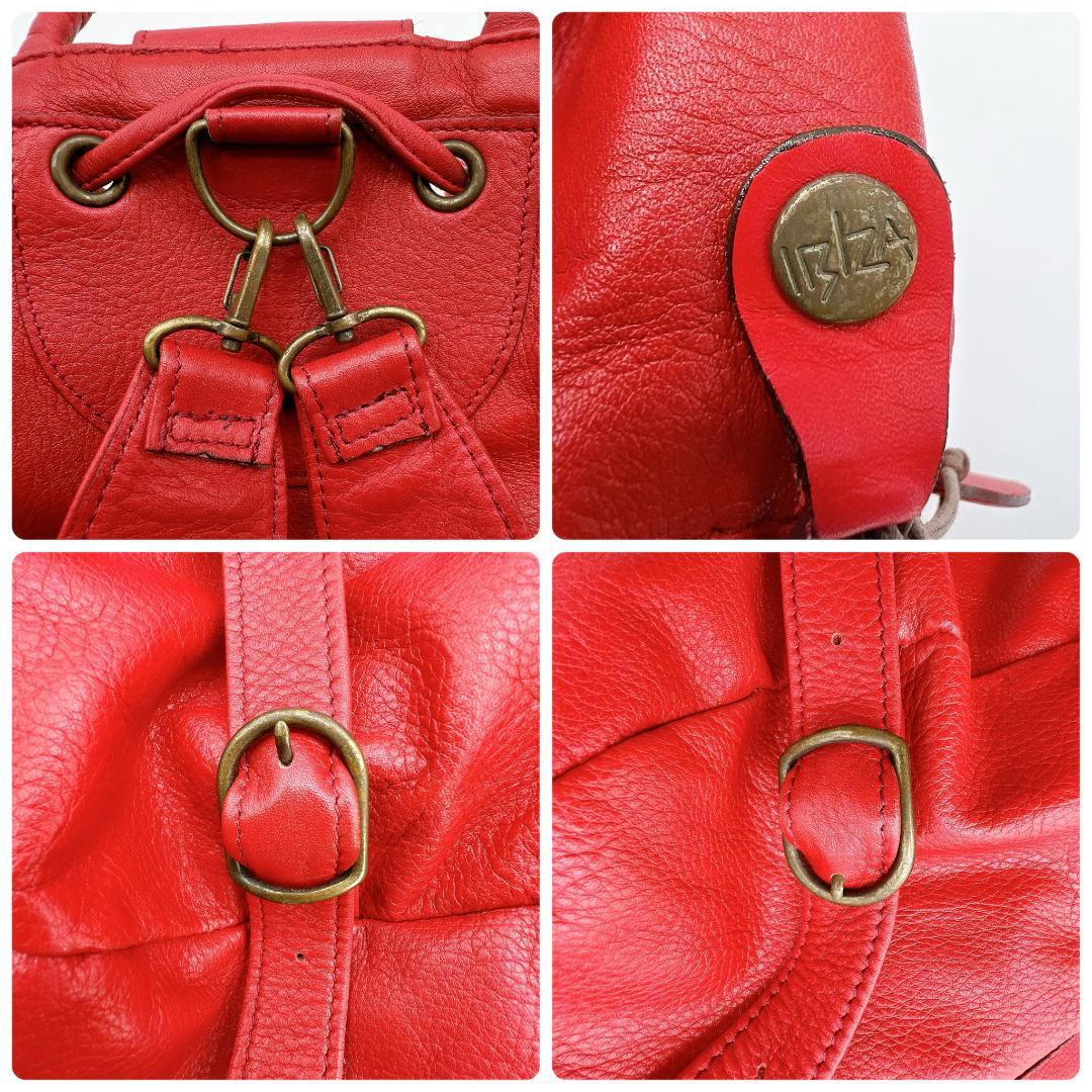 美品 IBIZA リュック　バックパック　花モチーフ　レザー A4可能 f308