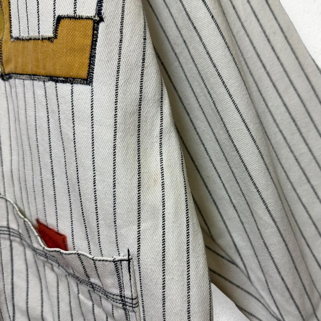 vintage ビンテージ ベースボールシャツ ジャケット M ストライプ
