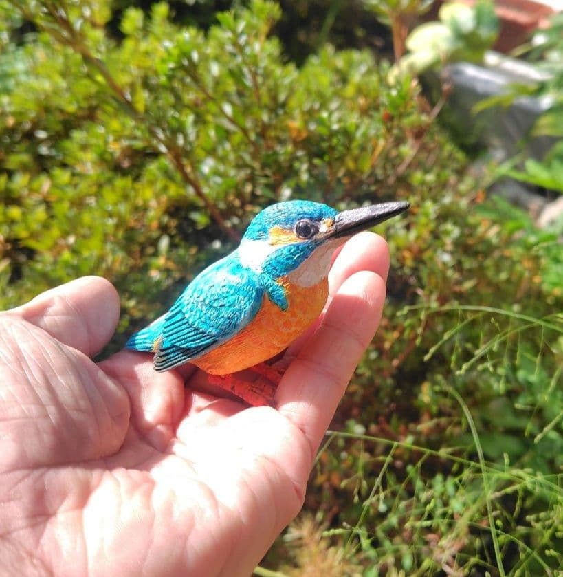 小さなバードカービング カワセミ 野鳥 木彫り フィギュア - メルカリ