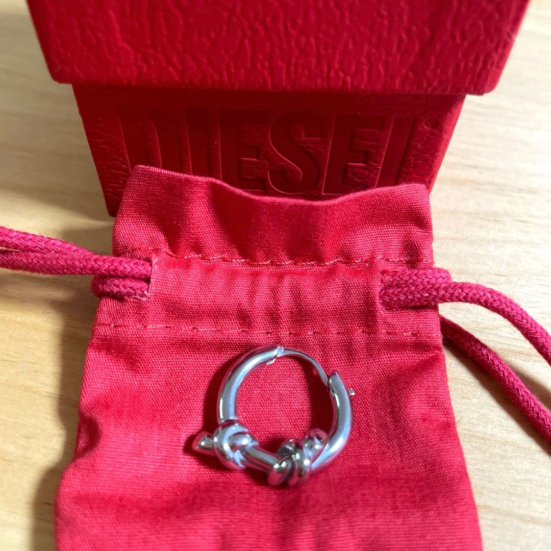 [希少] diesel シルバー フープピアス(片耳用) 正規品 新品未使用