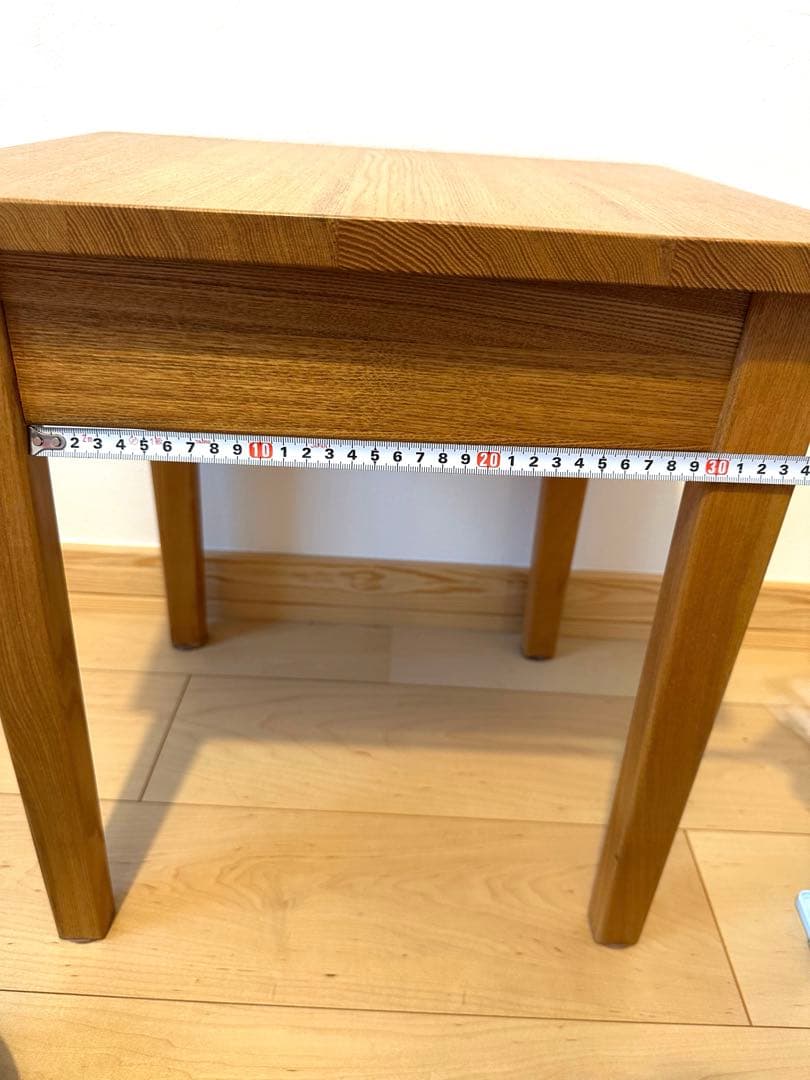 【無印良品】木製サイドテーブル 引き出し付き（廃盤品）