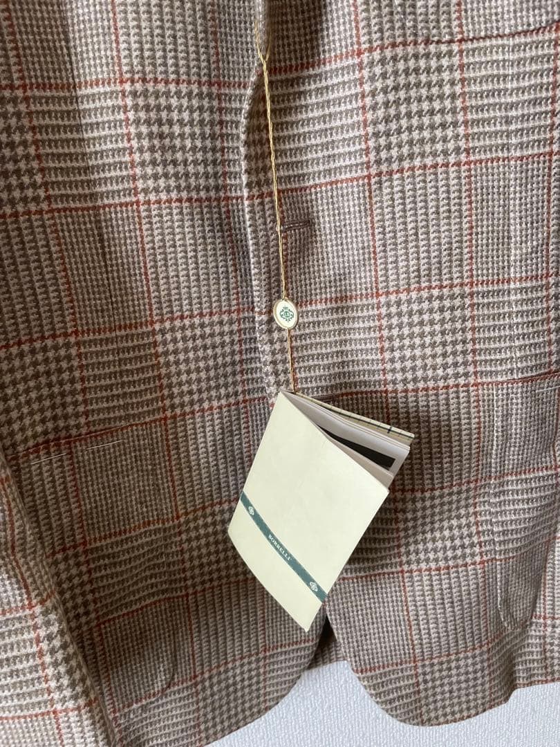 【新品未使用】BORRELLI テーラードジャケット ハウンドトゥース　ボレッリ