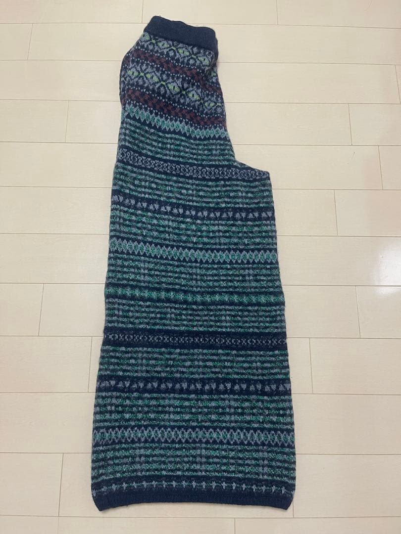 45rpm ウール100% ジャガードニットパンツ カウチンパンツ 0