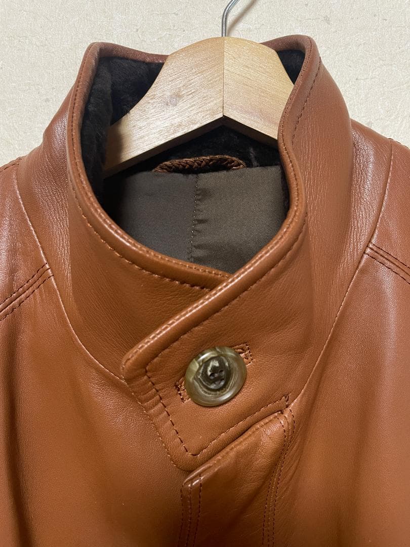 ユーロ　ヴィンテージ　ラム コート ジャケット 50 ランバン　コレクション