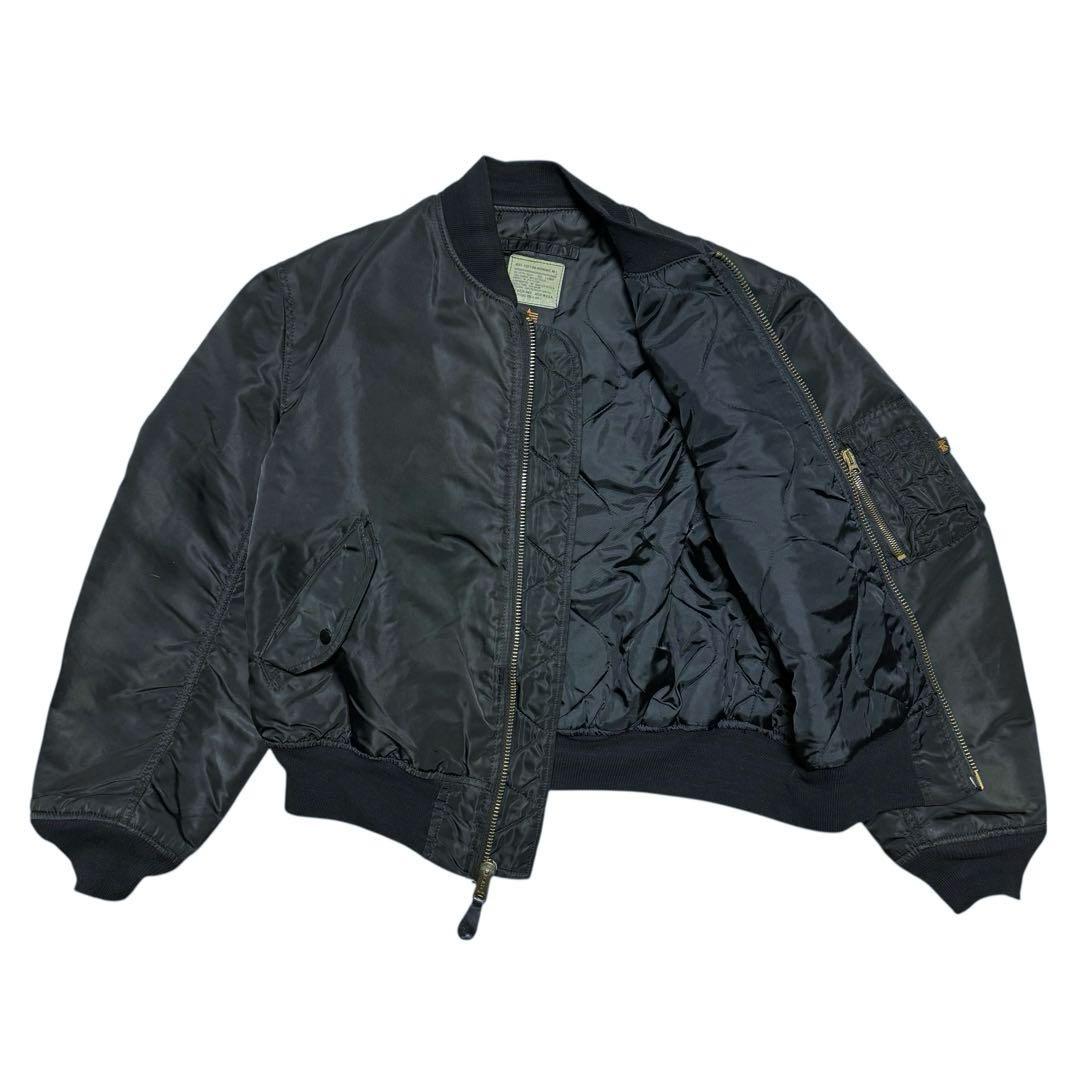 希少 90's Alpha MA-1 グランドクルー オールブラック USA製