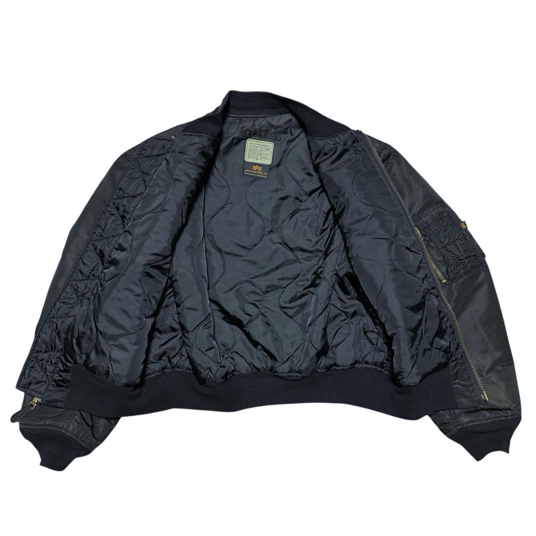 希少 90's Alpha MA-1 グランドクルー オールブラック USA製