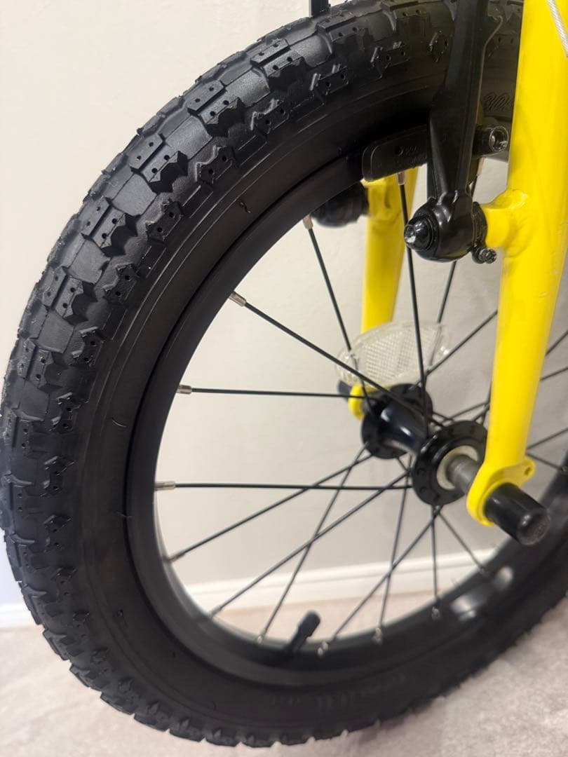 ヨツバサイクル RIDE OASIS 16インチ キッズ自転車 グレー/イエロー