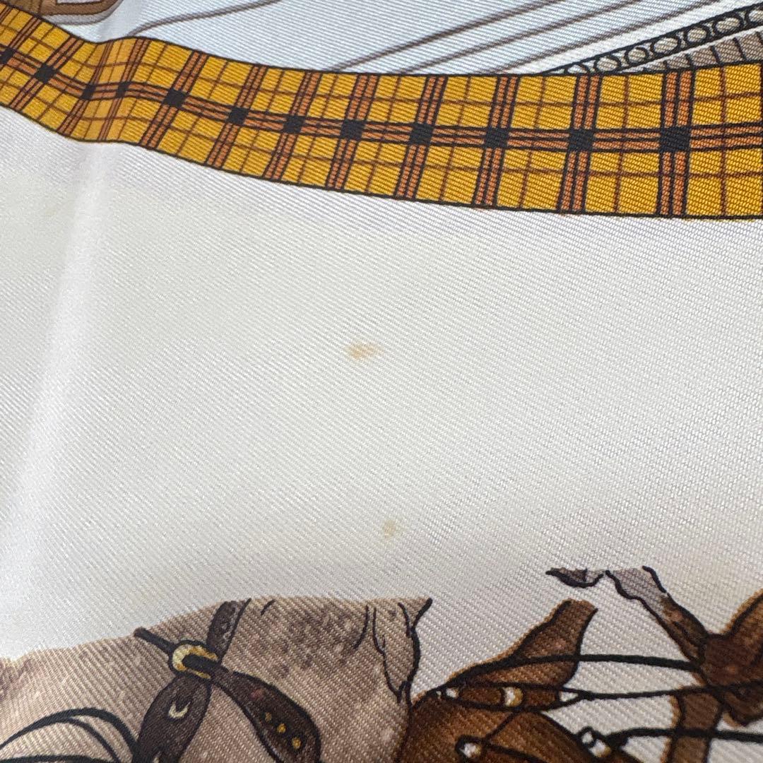 エルメス HERMÈS 馬車と雪景色 スカーフ ヴィンテージ