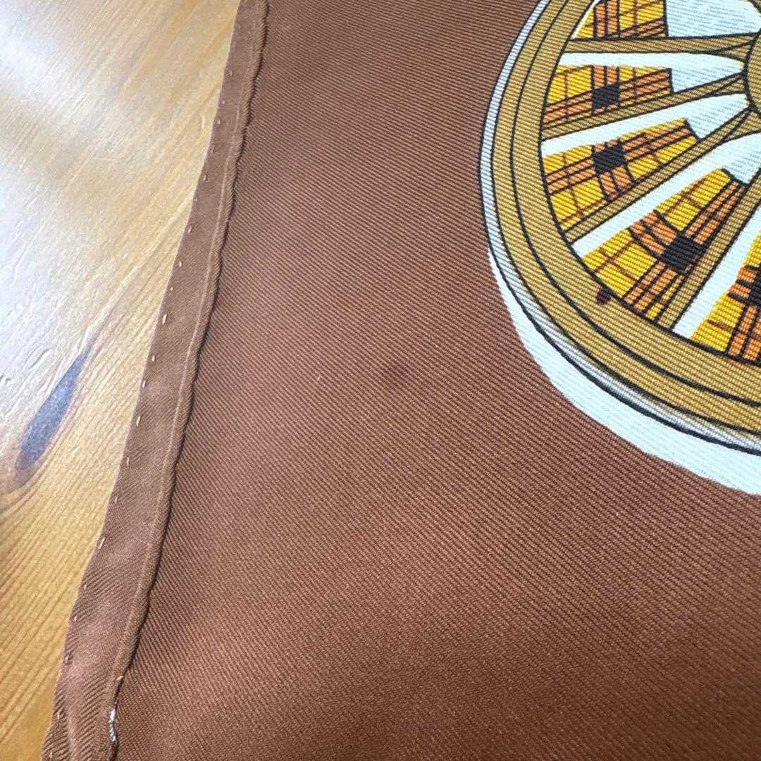 エルメス HERMÈS 馬車と雪景色 スカーフ ヴィンテージ