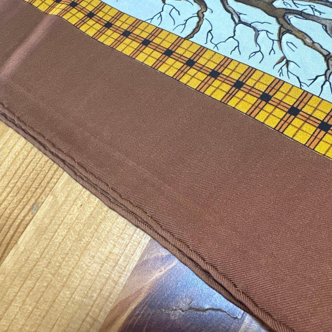 エルメス HERMÈS 馬車と雪景色 スカーフ ヴィンテージ