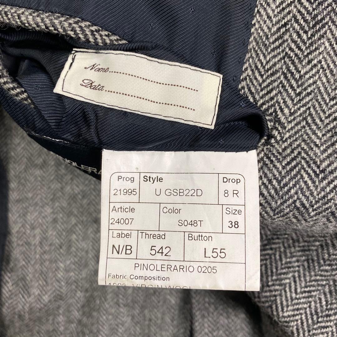 極美品✨イタリア製 ピーノレラリオ ヘリンボーン テーラードジャケット L相当