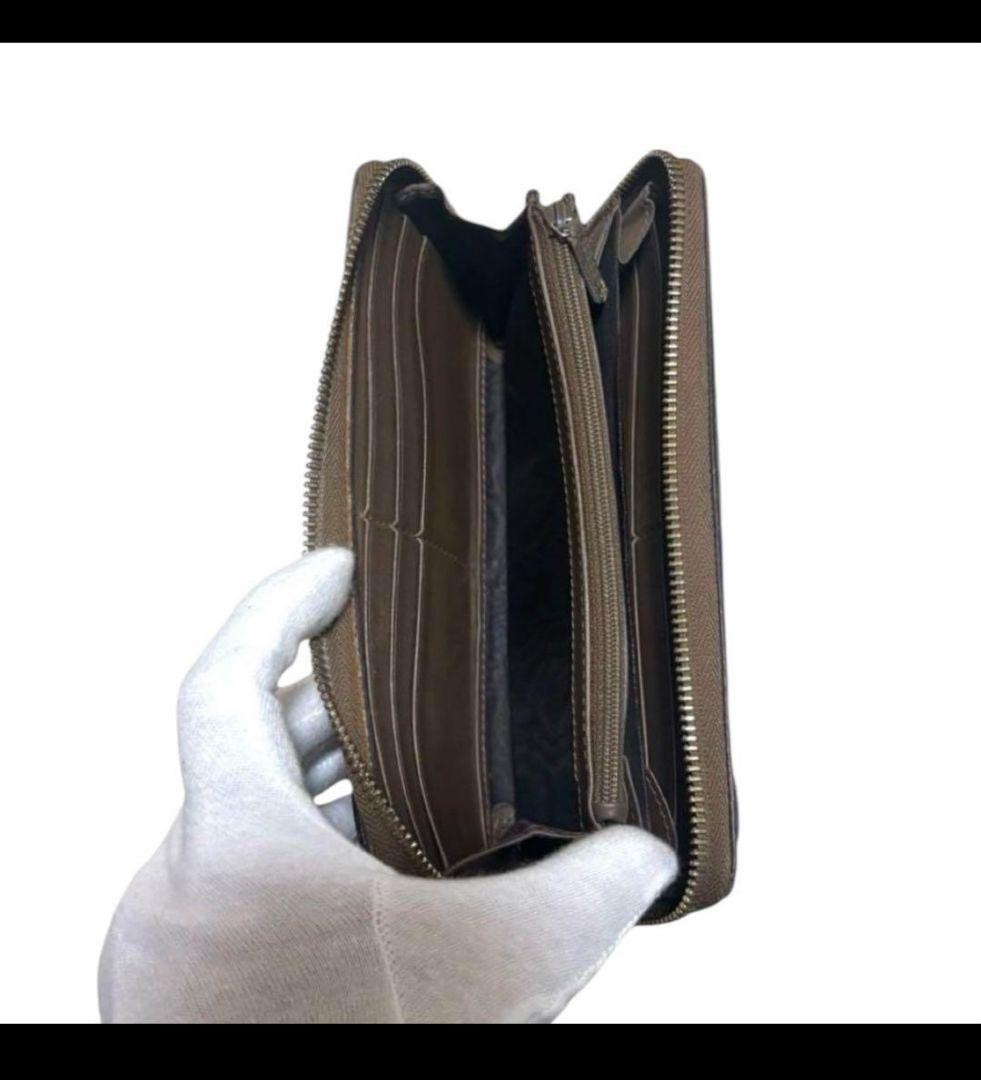 YUKI shopさま専用― ブラウンレザー長財布 GGパターン