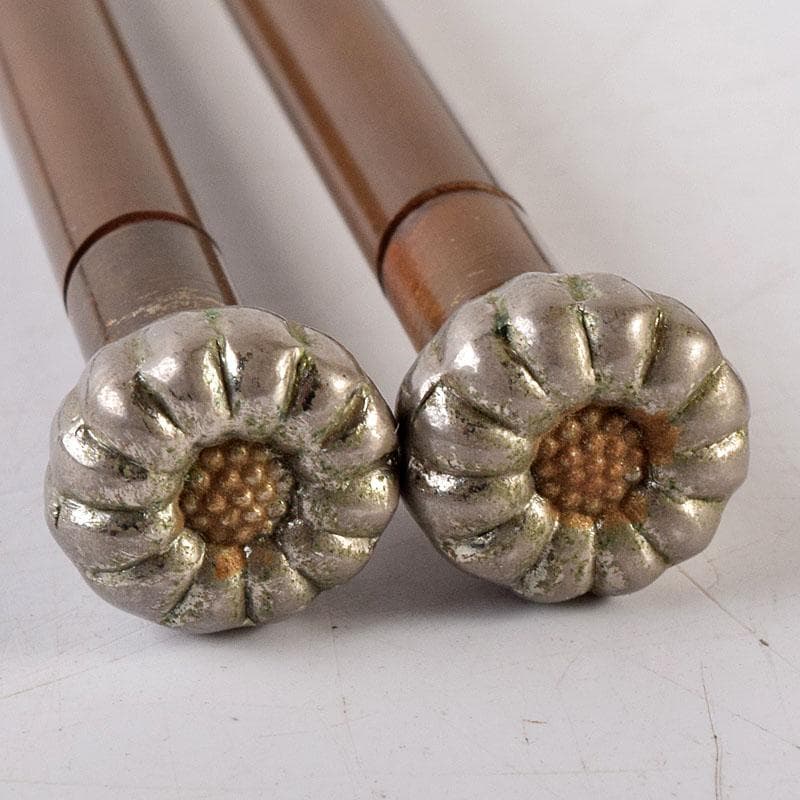 茶道具 銅製2膳 鉄製3膳 火箸 五膳まとめて 箱付 C 8032