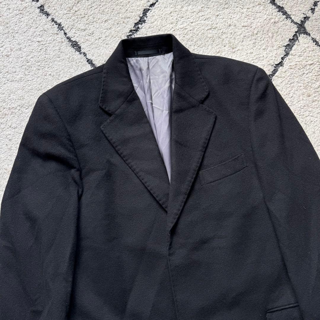 極上カシミヤ100％ チェスターコート マキシ丈 ブラック 比翼 Mサイズ