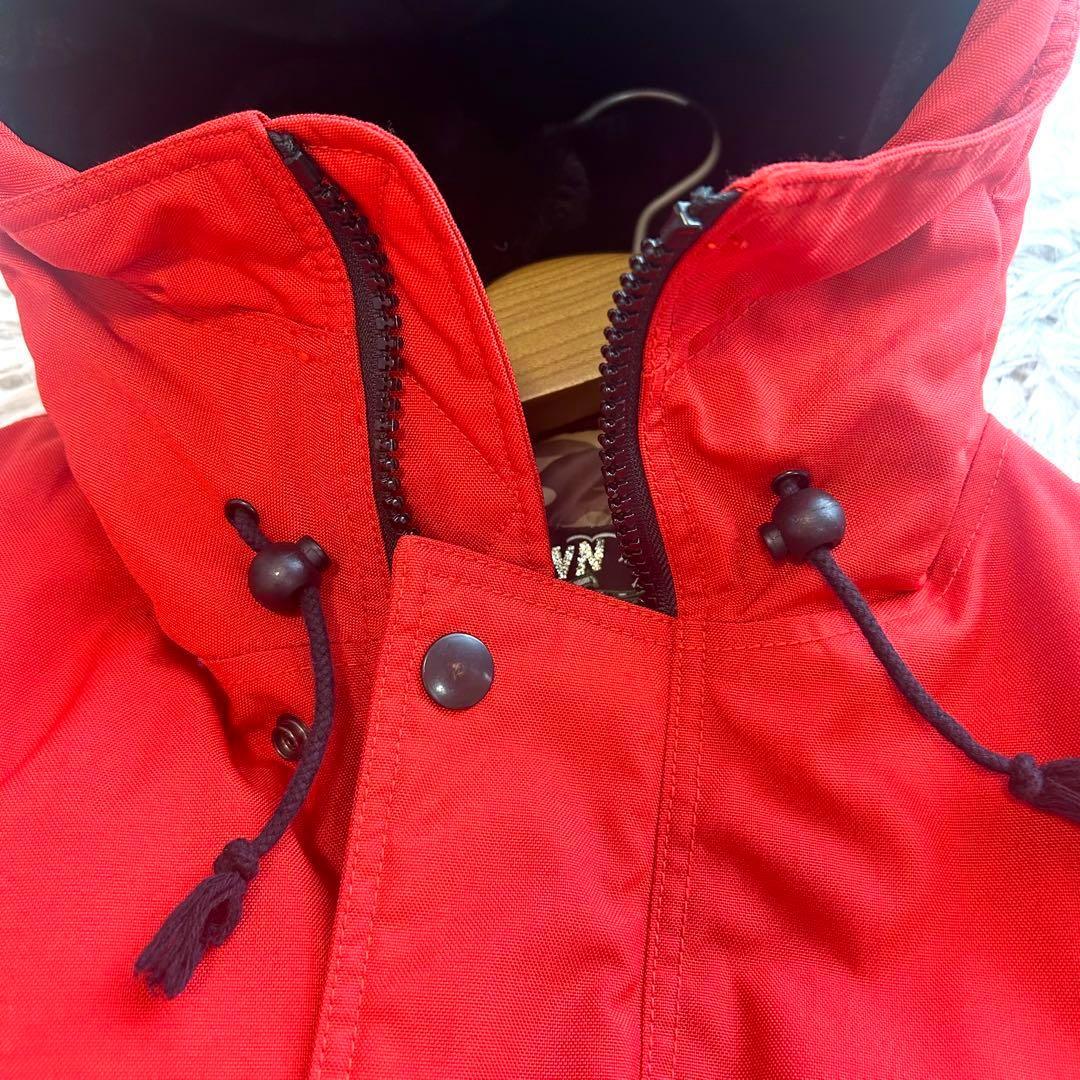 Schott N.Y.C. ダウンパーカー フード裏ボア 肉厚 赤 XL