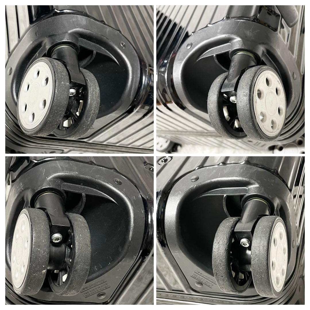 【美品】リモワ サルサデラックス 52L ブラック 4輪 スーツケース