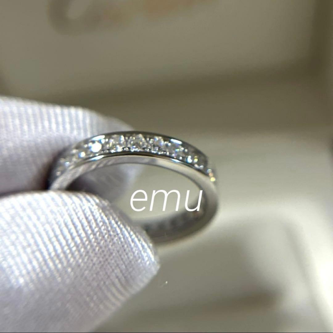 Chanelly様/最高級モアサナイト / フルエタニティリング / レール留め