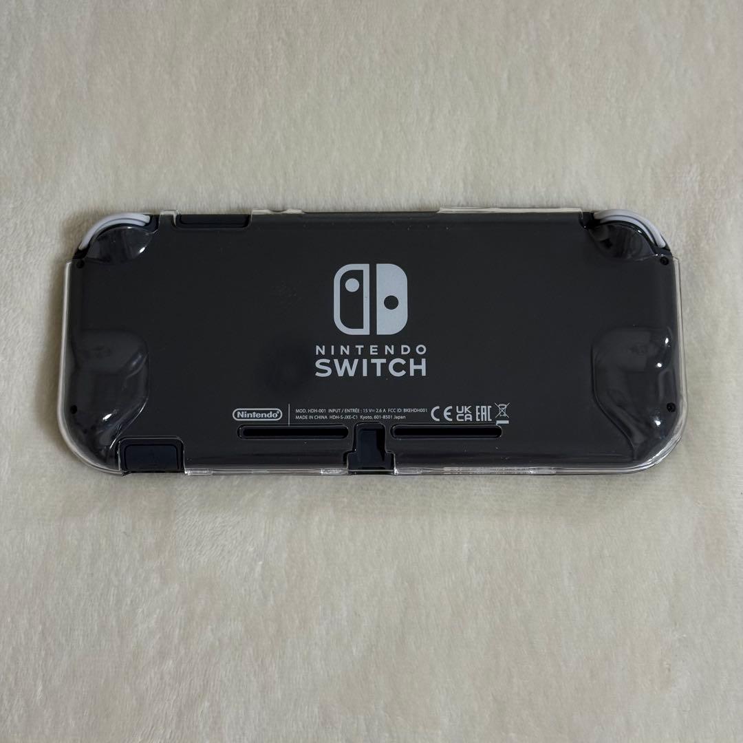 Switch Lite グレー 本体 透明ケース 充電器 外箱付