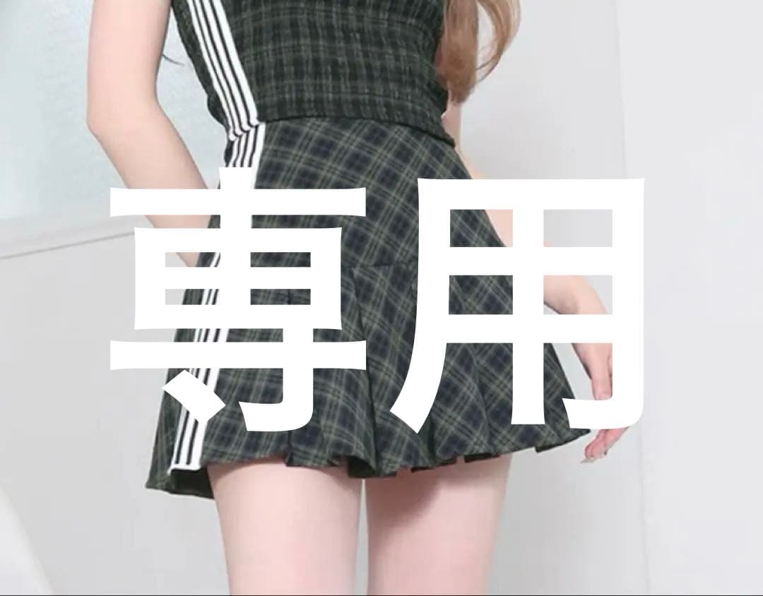 a Darich リメイクライクチェックミニスカート　グリーン