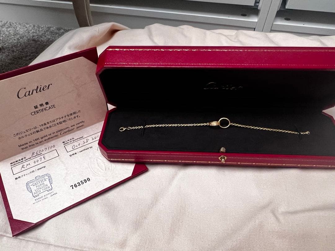 【超美品】Cartier カルティエ K18YG ベビーラブブレス