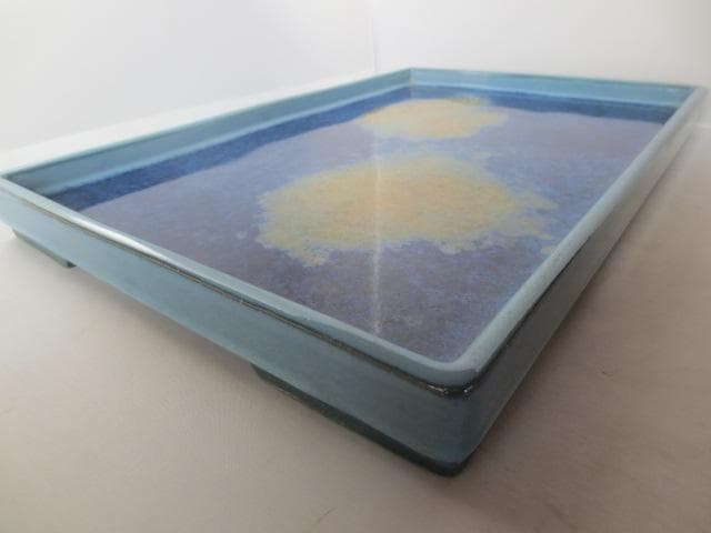 水盤　春松　均窯　長方水盤　水石　花道　幅40.5㎝　　R7/12/20-2