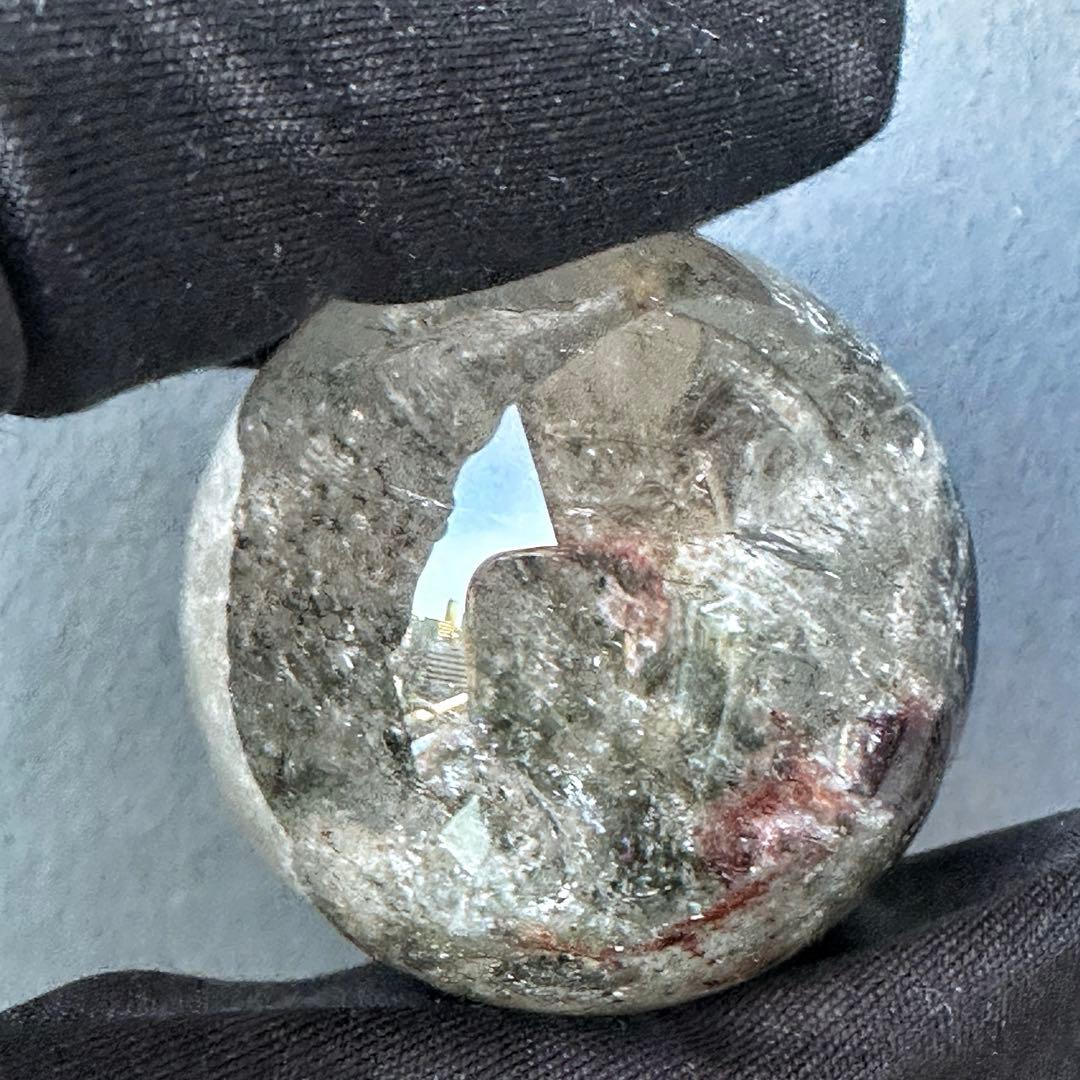 レインボー☆ガーデンクォーツ インクォーツ庭園水晶 丸玉パワーストーンA1125